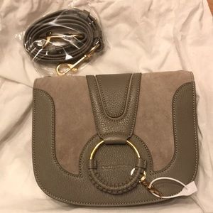 See by Chloe Hana medium saddle bag in motty grey